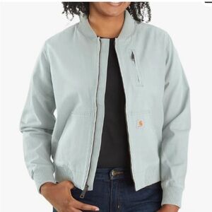 CARHARTT WOMENS RUGGED FLEX CANVAS JACKET IN BLUE SURF SZ S
